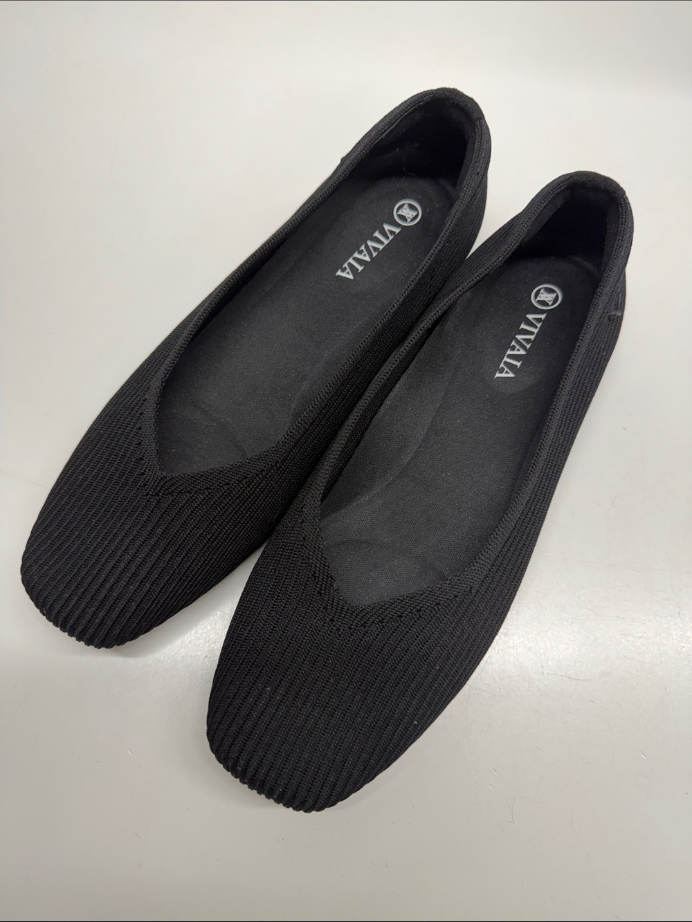 Vivaia Margot 2.0 Flats Slip On Washable Ballet Flat Shoes Square Toe Black 5.5